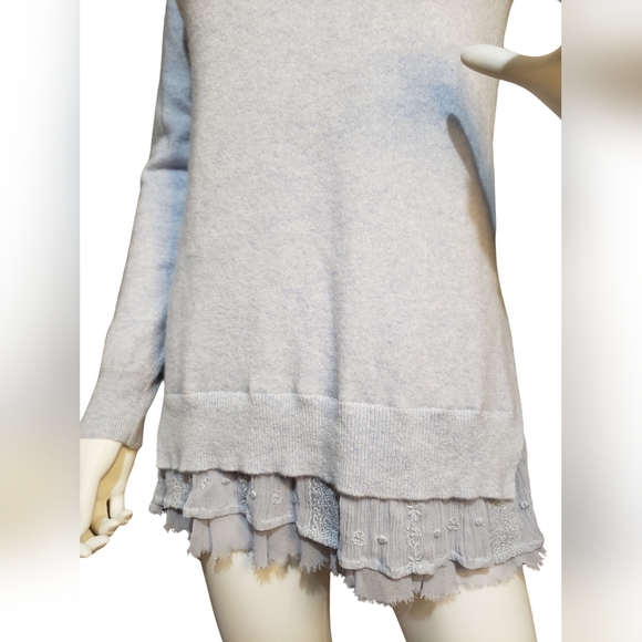 Garnet Hill cashmere sweater women's small sky blue - Picture 6 of 7